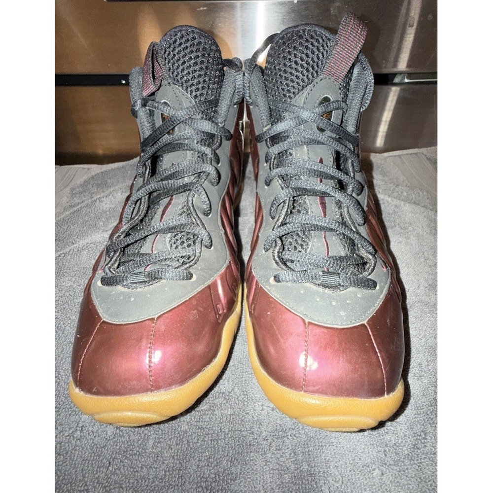 Nike Air Foamposite Little Posite 1 GS Sneaker Maroon Black 644791-600 Size 6.5Y - Picture 2 of 8